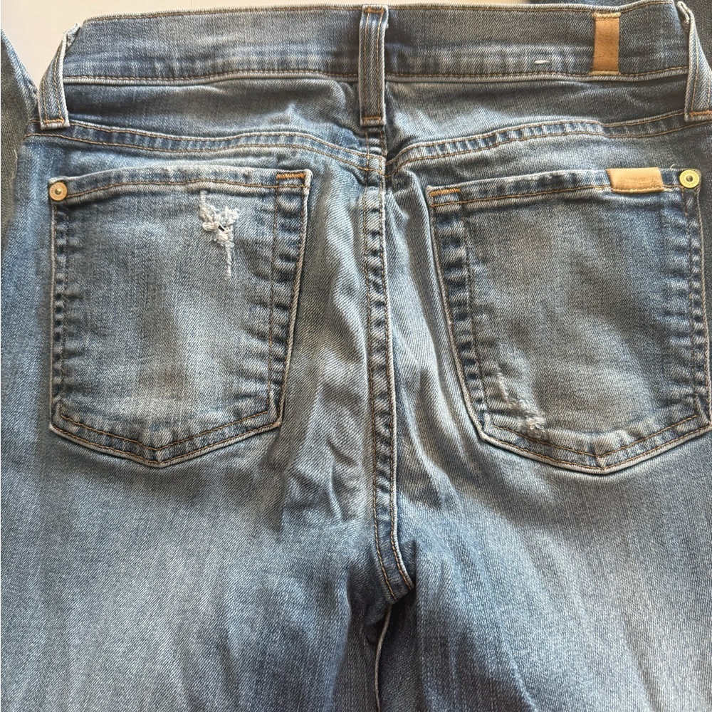 7 For All Mankind Distressed Skinny Jeans - Picture 4 of 7